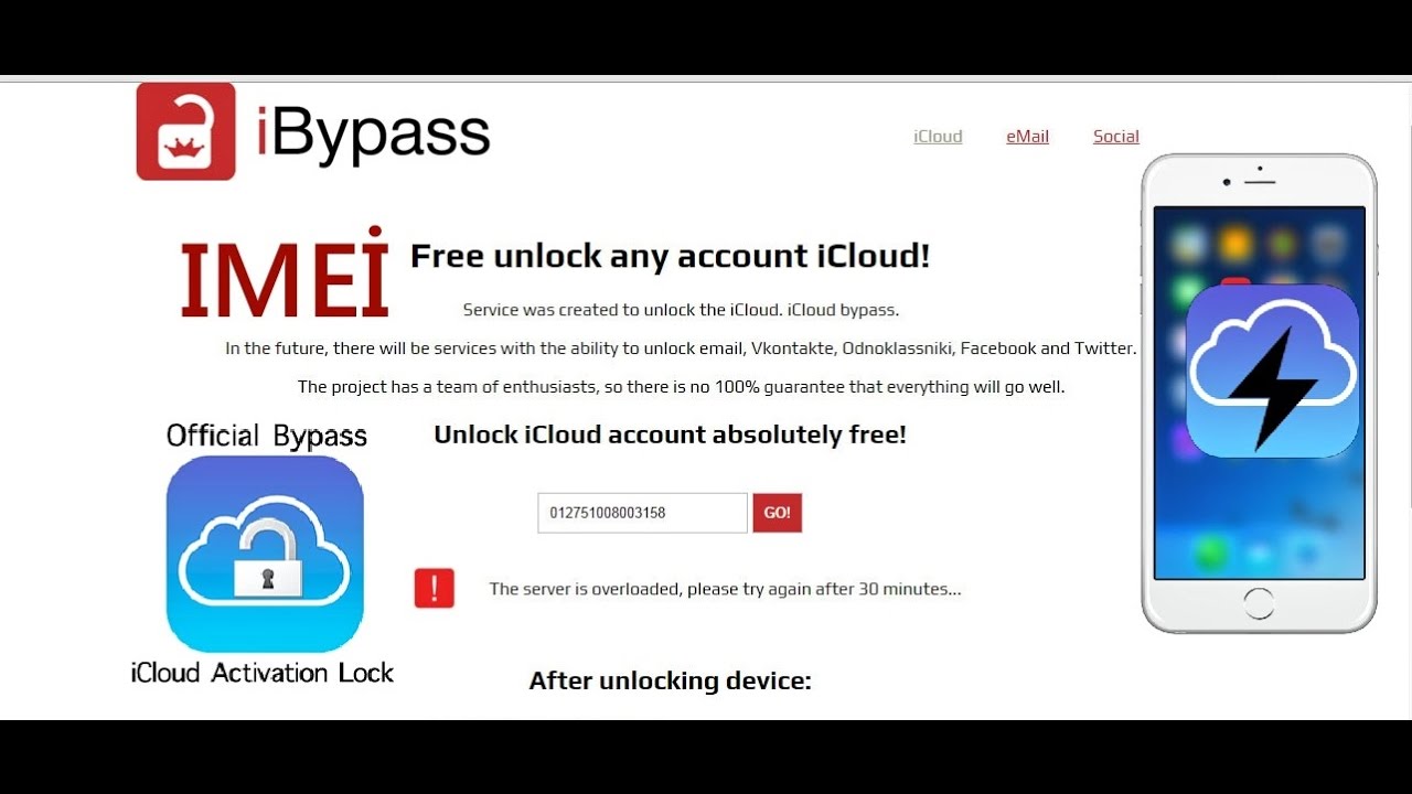free bypass icloud imei unlock